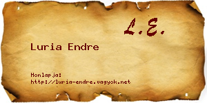 Luria Endre névjegykártya